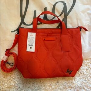 Lug Alto Matte Luxe VL Convertible Tote Bag-Papaya Icepop NWT